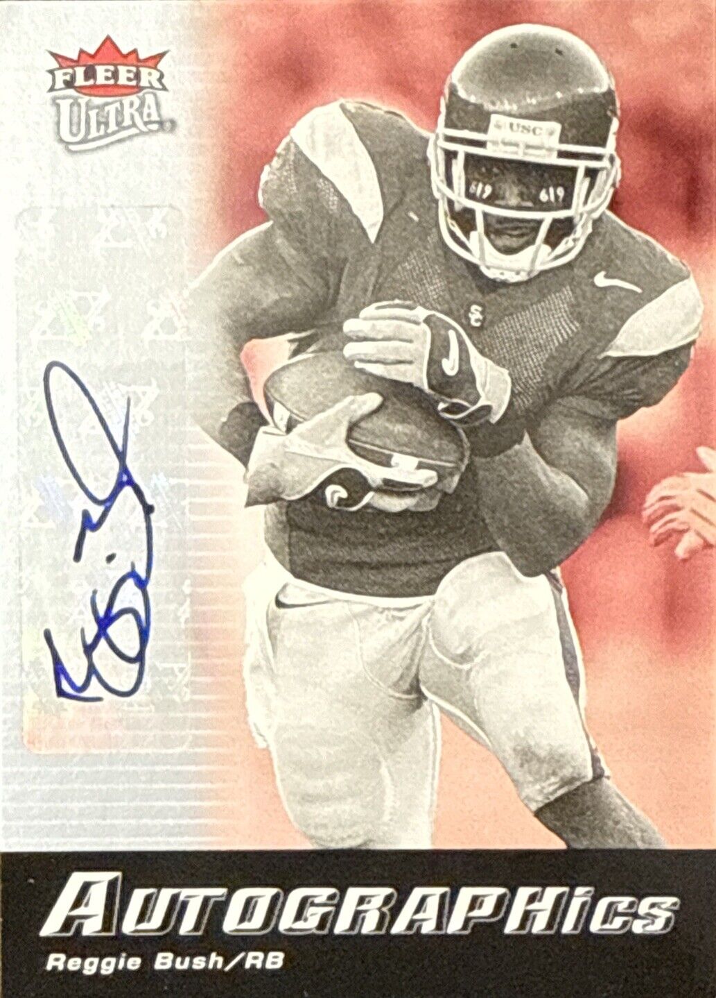 Reggie Bush fleer ultra autographics UL-RB Rookie Signed Card