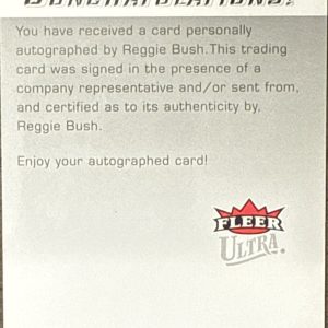 Reggie Bush fleer ultra autographics UL-RB Rookie Signed Card
