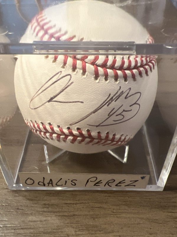 Odalis Perez #45 Signed Baseball Braves Dodgers OLM