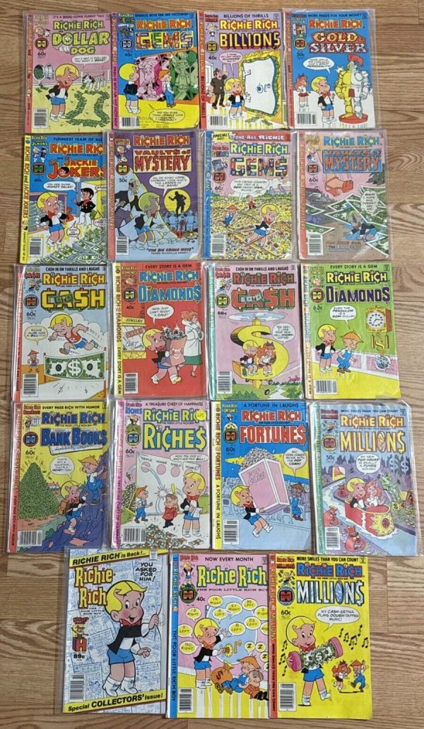 Richie Rich Vintage Comic Book Lot Of 19 VF/EX