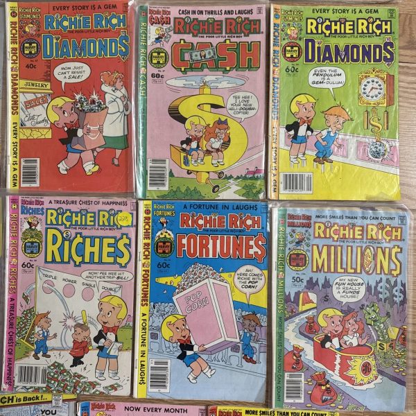 Richie Rich Vintage Comic Book Lot Of 19 VF/EX