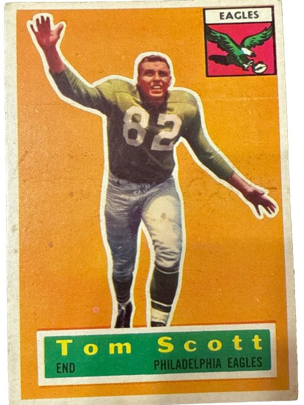 1956 Topps Tom Scott Football Card. #112 Philadelphia Eagles....