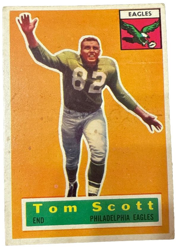 1956 Topps Tom Scott Football Card. #112 Philadelphia Eagles....