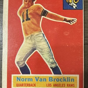 1956 TOPPS NORM VAN BROCKLIN FOOTBALL CARD #6 LOS ANGELES RAMS HOF