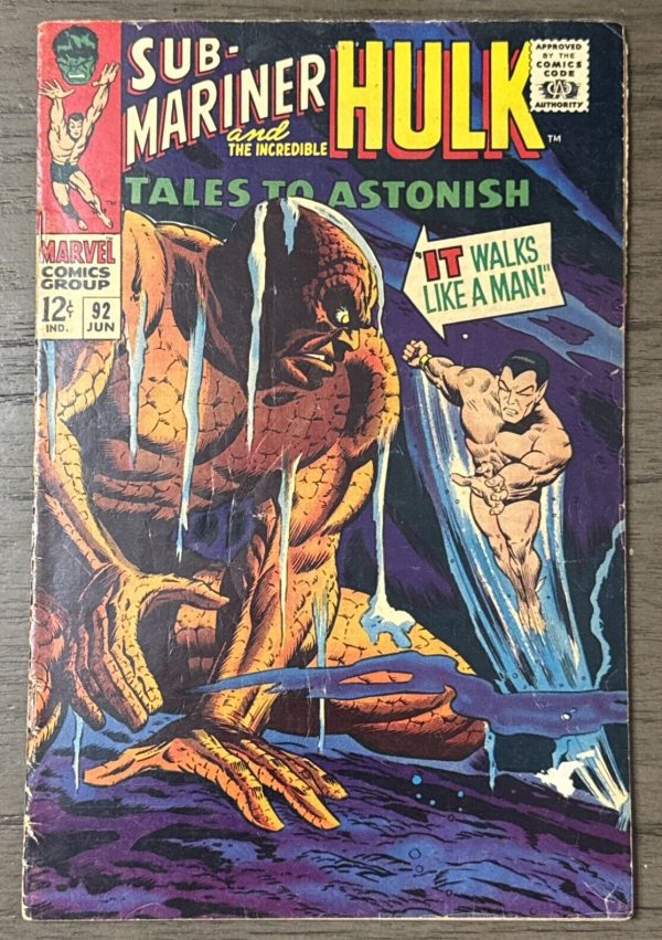 Tales To Astonish #92 Sub Mariner & The Incredible Hulk FN Marvel 1967