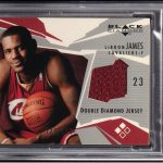 2003 Lebron James Rookie Jersey Card UD Double Black Diamond PSA Graded 8 #/250