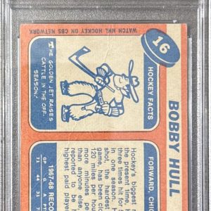 1968-69 OPC O Pee Chee#16 Bobby Hull HOF PSA 6 EX-NM Auto Signed Card