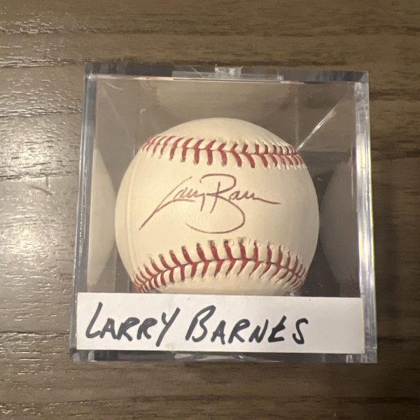 Larry Barnes Hand Signed Autographed Major League Baseball Marlins