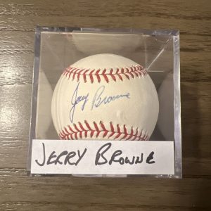 Jerry Browne autographed ML Baseball (Oakland Athletics)