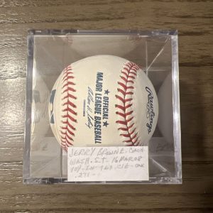 Jerry Browne autographed ML Baseball (Oakland Athletics)