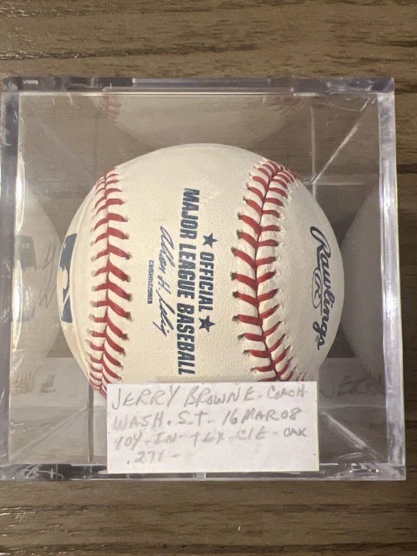 Jerry Browne autographed ML Baseball (Oakland Athletics)