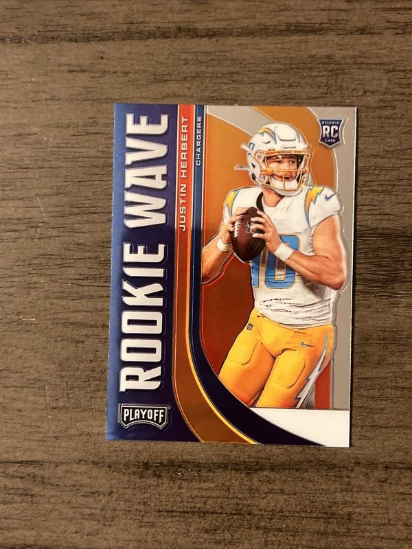 Justin Herbert 2020 Playoff Rookie Wave #RW-4 NM-MINT SUPER CLEAN 🔥