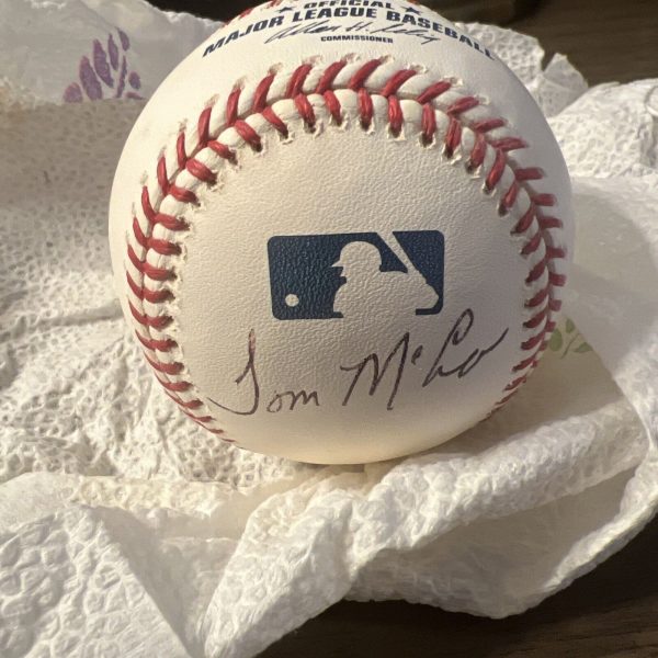 Tom Tommy McCraw Autographed Signed AL Baseball White Sox, Indians
