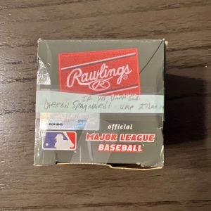 Darren Spagnardi Signed Rawlings Baseball Inscribed 02-04 MLB Umpire