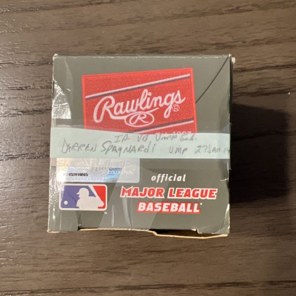 Darren Spagnardi Signed Rawlings Baseball Inscribed 02-04 MLB Umpire
