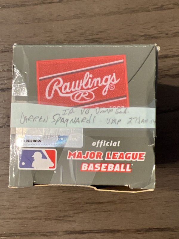 Darren Spagnardi Signed Rawlings Baseball Inscribed 02-04 MLB Umpire