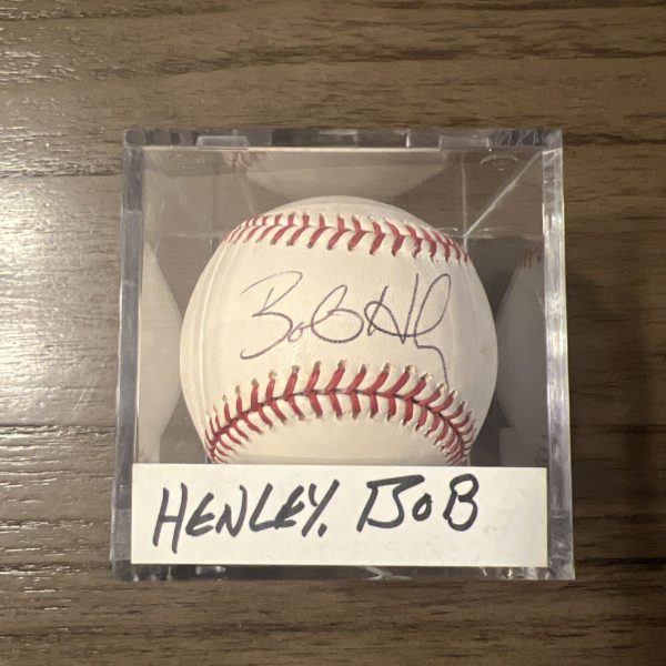 BOB HENLEY SIGNED AUTOGRAPHED OFFICIAL MLB BASEBALL! Expos, Nationals CLEAN