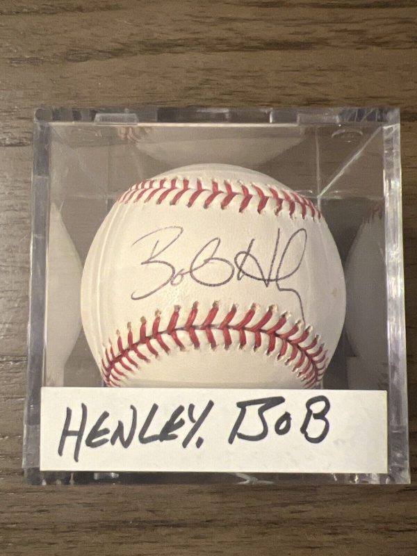BOB HENLEY SIGNED AUTOGRAPHED OFFICIAL MLB BASEBALL! Expos, Nationals CLEAN