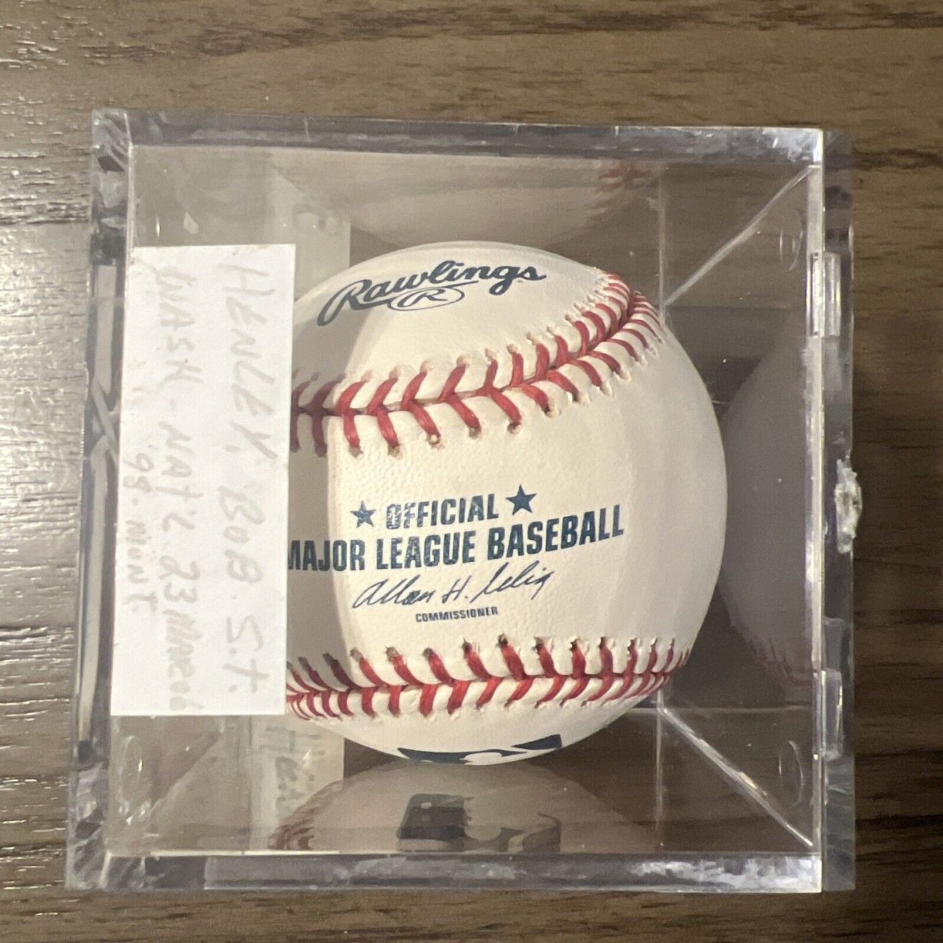 BOB HENLEY SIGNED AUTOGRAPHED OFFICIAL MLB BASEBALL! Expos, Nationals CLEAN