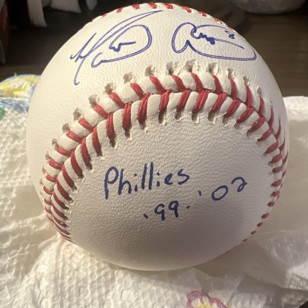 MARLON ANDERSON #8 SIGNED AUTOGRAPHED OMLB BASEBALL! Inscribed Phillies 99-02