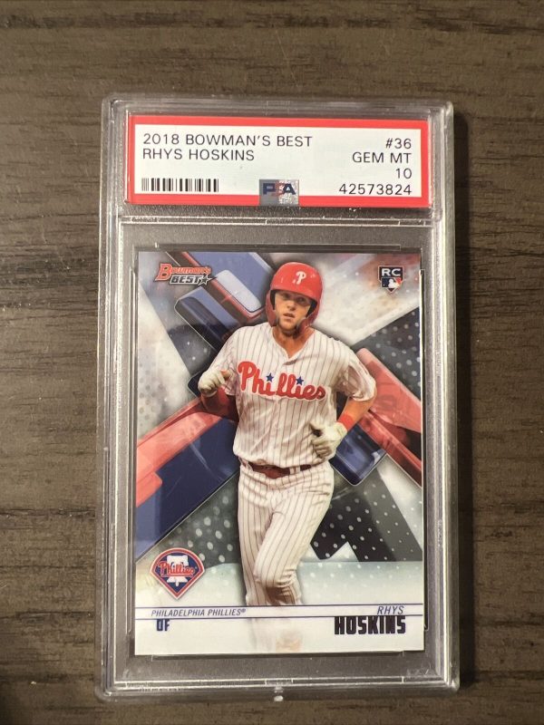 2018 Bowman’s Best Rhys Hoskins Refractor Rookie Card #36 PSA 10 GEM MINT RC 🔥