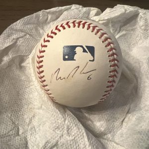 Nick Evans Inscribed #6 New York Mets Signed Official MLB Baseball