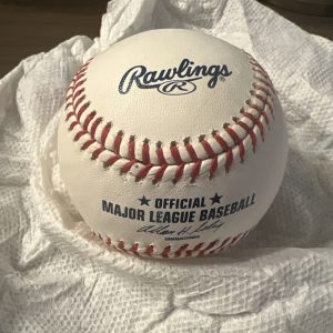 Nick Evans Inscribed #6 New York Mets Signed Official MLB Baseball