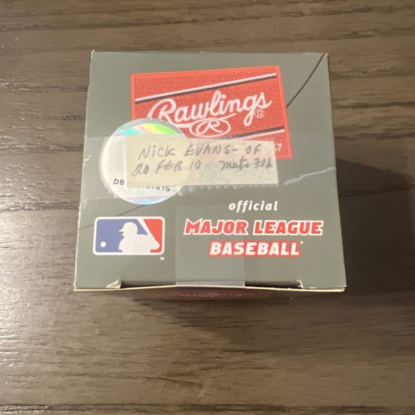 Nick Evans Inscribed #6 New York Mets Signed Official MLB Baseball
