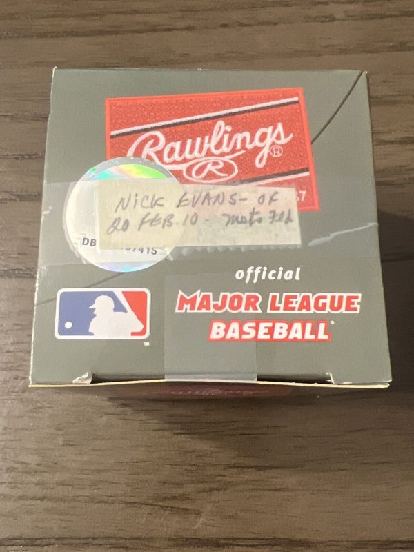 Nick Evans Inscribed #6 New York Mets Signed Official MLB Baseball