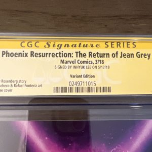 Phoenix Return Jean Grey #2 VARIANT CGC SS 9.8 signed Inhyuk Lee