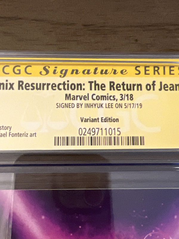 Phoenix Return Jean Grey #2 VARIANT CGC SS 9.8 signed Inhyuk Lee