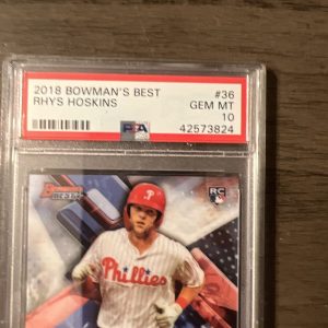 2018 Bowman’s Best Rhys Hoskins Refractor Rookie Card #36 PSA 10 GEM MINT RC 🔥