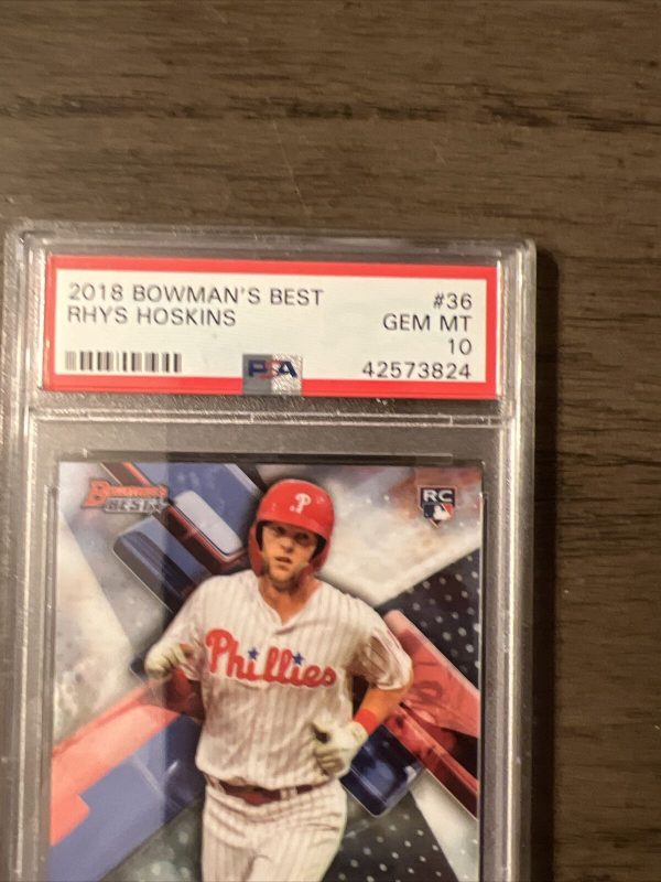 2018 Bowman’s Best Rhys Hoskins Refractor Rookie Card #36 PSA 10 GEM MINT RC 🔥