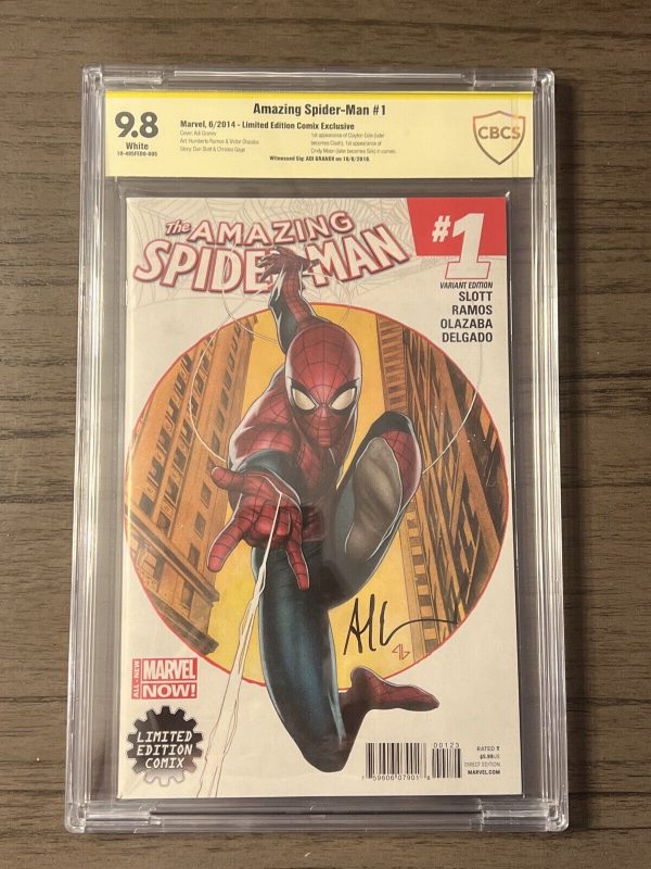 Amazing Spider-Man #1 Limited Edition Comix CBCS 9.6 Adi Granov 1st Cindy Moon