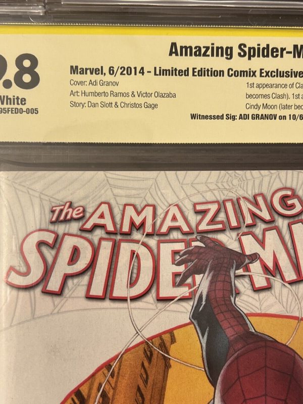 Amazing Spider-Man #1 Limited Edition Comix CBCS 9.6 Adi Granov 1st Cindy Moon