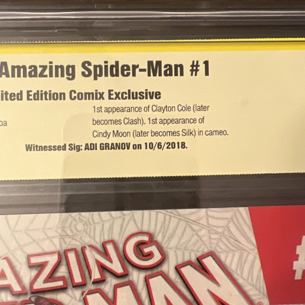 Amazing Spider-Man #1 Limited Edition Comix CBCS 9.6 Adi Granov 1st Cindy Moon