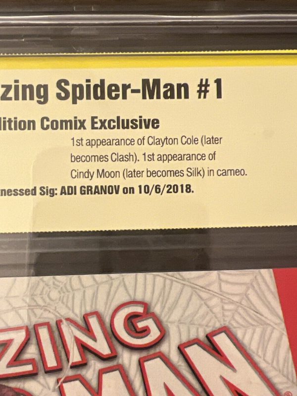 Amazing Spider-Man #1 Limited Edition Comix CBCS 9.6 Adi Granov 1st Cindy Moon