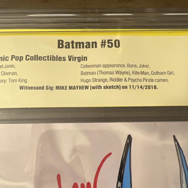 DC 2018 Batman #50 Signature Series Comic Pop Collectibles Virgin Mike Mayhew