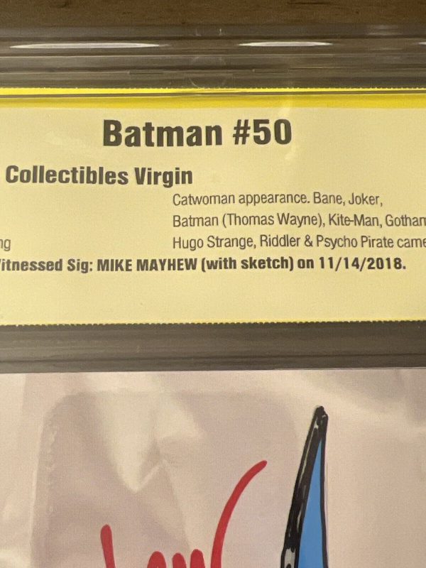 DC 2018 Batman #50 Signature Series Comic Pop Collectibles Virgin Mike Mayhew