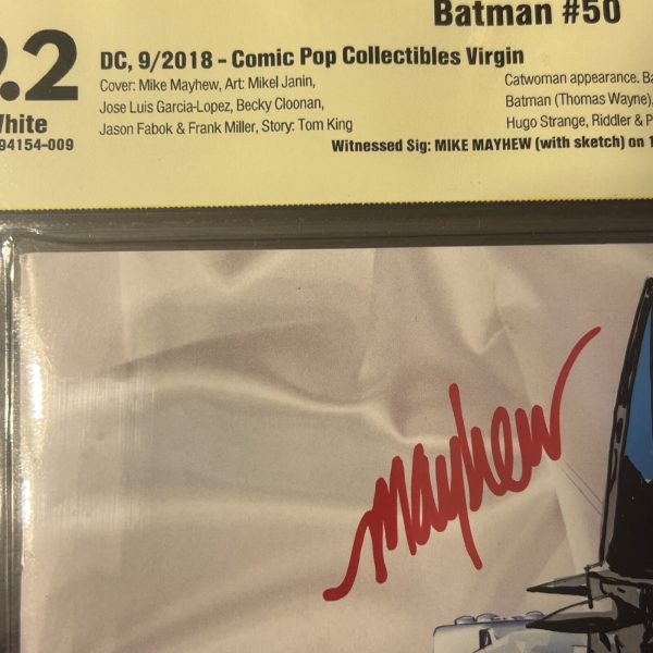 DC 2018 Batman #50 Signature Series Comic Pop Collectibles Virgin Mike Mayhew