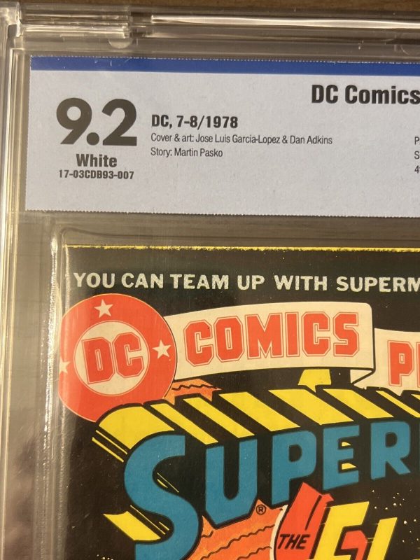 🔥 DC COMICS PRESENTS #1 (8/1978) CBCS 9.2 NM+ White Pages SUPERMAN AND FLASH