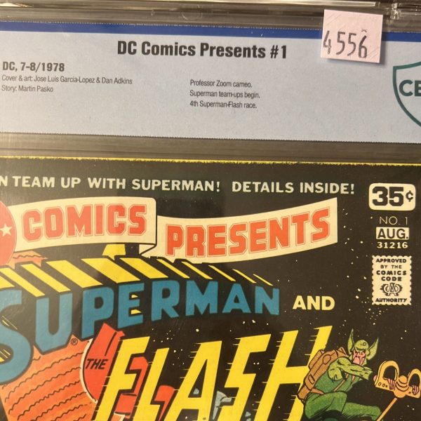 🔥 DC COMICS PRESENTS #1 (8/1978) CBCS 9.2 NM+ White Pages SUPERMAN AND FLASH
