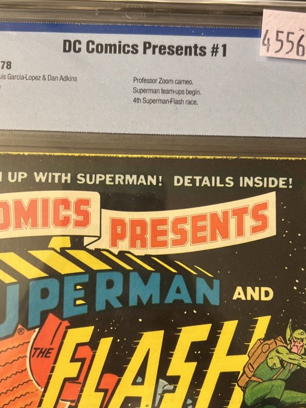 🔥 DC COMICS PRESENTS #1 (8/1978) CBCS 9.2 NM+ White Pages SUPERMAN AND FLASH