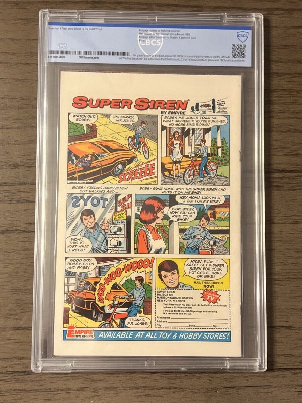 🔥 DC COMICS PRESENTS #1 (8/1978) CBCS 9.2 NM+ White Pages SUPERMAN AND FLASH