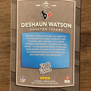 2017 Panini Donruss - Rated Rookie #345 Deshaun Watson (RC)