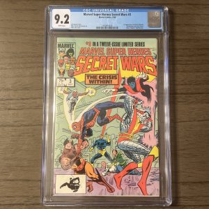 Marvel Super Heroes Secret Wars #3 CGC 9.2 White Pages 1984