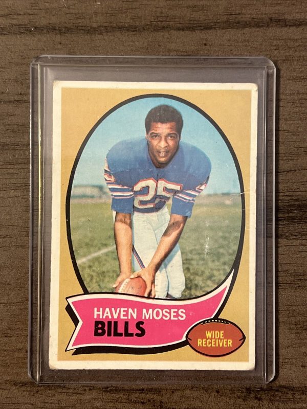 1970 TOPPS FOOTBALL #165 HAVEN MOSES (EXCELLENT) MINT