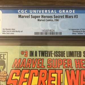 Marvel Super Heroes Secret Wars #3 CGC 9.2 White Pages 1984