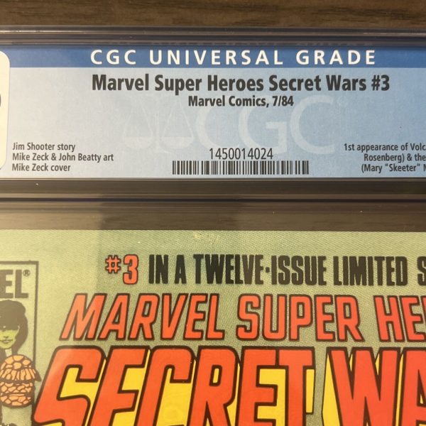 Marvel Super Heroes Secret Wars #3 CGC 9.2 White Pages 1984