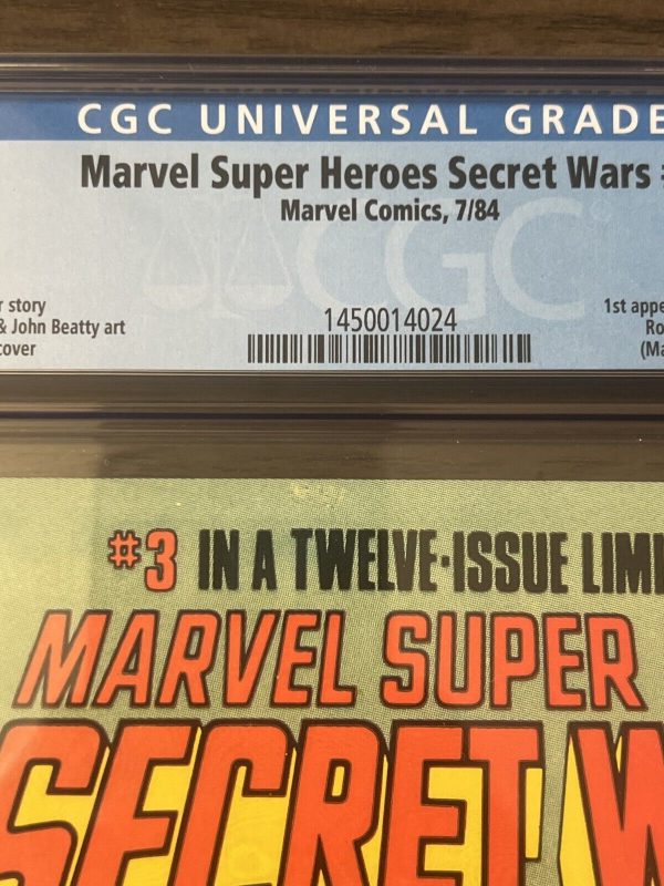 Marvel Super Heroes Secret Wars #3 CGC 9.2 White Pages 1984